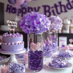 Home Decoration Wedding Centerpieces Purple Glass Gems Flat 2 LB Light Purple