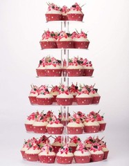Large 6 Tier Cupcake Stand – Acrylic Pastry Display