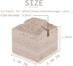 Handmade Natural Travertine Place Card Holders – Set of 4 for Weddings & Events