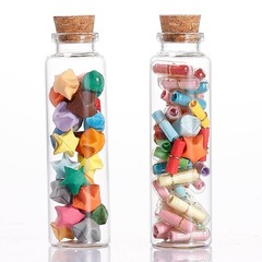 Eclaro 24 pieces of 50ml mini glass bottles with cork stoppers – 50ml, Clear