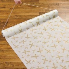 100 ft Gold Cross Wedding 3′ Aisle Runner Long Elegant Crosses Church backdrop