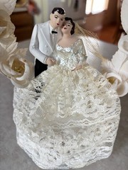Vintage Wedding Cake Topper Anniversary Celebration