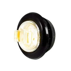 74671 3/4 Inch Round Mini 1 LED Marker Light with Grommet Amber/Clear w/Grommet