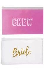 16 Pc Bachelorette Party 4 people Kit glasses sashes visors pouches white pink