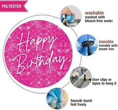 Hot Pink Shimmer Wall Backdrop for Girls Birthday 7x5FT Glitter Sequins Party…