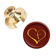 Christian Wax Seal Stamp Head 25mm Brass – Cross, Jesus Fish, God Bless