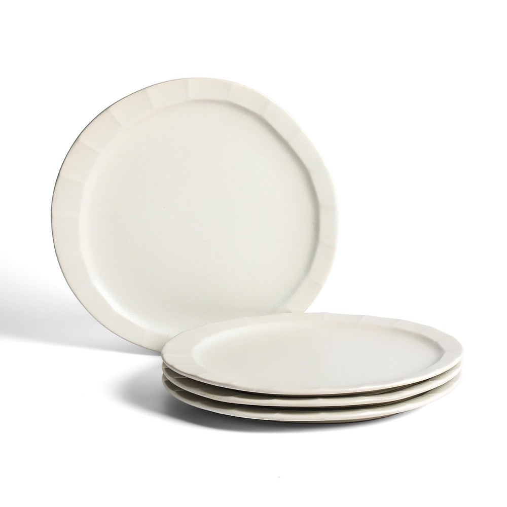 Stone Lain Oasis Stoneware Plate Dish Set 4-Piece Dinner Plates – Ceramic