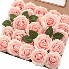 50/25pcs Artificial Flowers Real Looking Foam Roses Decoration DIY for Wedding