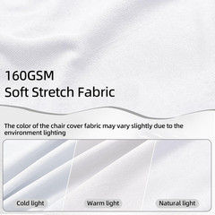10 Packs White Spandex Stretch Folding Chair Covers for Wedding Party,Universal