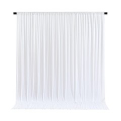 White Backdrop Curtains 10 Panels, 10 Feet Wrinkle-Free Polyester Photography…