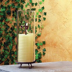 80-Hour Eco-friendly Natural Beeswax with Candle with Glass Cylinder Candle