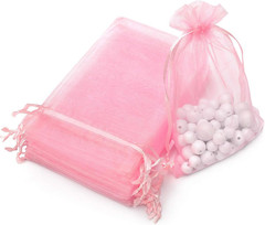 100PCS 4X6Inch (10X15Cm) Drawstring Organza Jewelry Favor Pouches Wedding Party