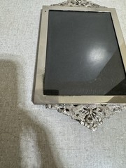 Wedding Invitation Holder / Feet Silver Plate Mirrors Tray Ballard Wall Art VTG