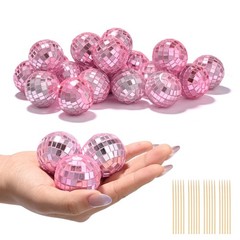 Yescom 20PCS 1.6″ Small Disco Ball Mirror Mini Hanging for Events Wedding Party