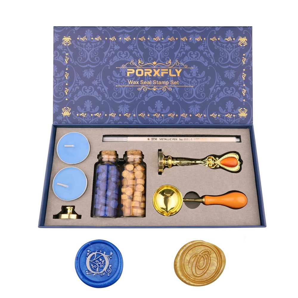 2 Pieces Letter O Wax Seal Stamp Set,Initial Alphabet Wax Seal Stamp Kit Vint…