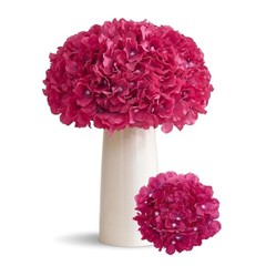 80 PCS Full Hydrangea Flowers Fuchsia Silk Hydrangea Small 80pcs Fuchcia