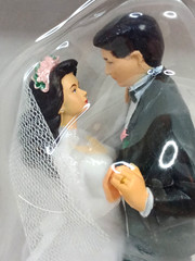 Vintage Wilton Bride and Groom Wedding Cake Topper