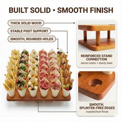 Relaxing Garden 36 Slot Wooden Cone Holder Stand 100 100 Picks 13 X 13 Cone