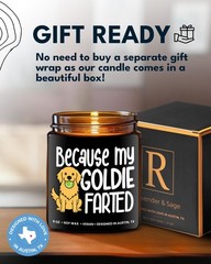 Rosa Vila Funny Goldie Candle Golden Retriever Gifts For Women And Men Unique
