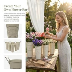 43 Pcs Bridal Shower Flower Bar Supplies – Make Your Own Bouquet – White02