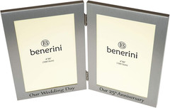 25Th Silver Wedding Anniversary Double Photo Frame – ‘Our Wedding Day’ & ‘Our 25