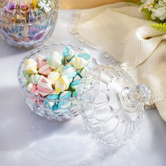Candy Jar Glass Container with Lid, 22 oz Large Decorative Storage for Snacks