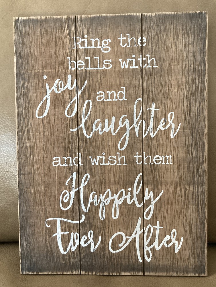 Studio His & Hers Table Décor Wooden with Wedding Wishes