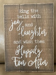 Studio His & Hers Table Décor Wooden with Wedding Wishes