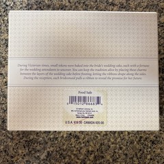 Hallmark Wedding Cake Ribbon Charms Gift Set of 5 Silver Bridal Shower Gift NIB