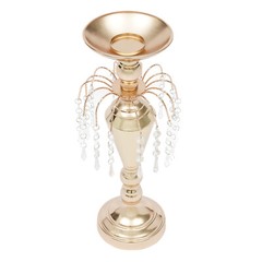 17.7in Height 10 Pcs Versatile Metal Wedding Centerpieces Vase& Pillar Candle