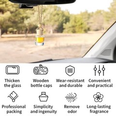 GLSOWEE 5PCS Car Rear View Mirror Charm, 8ml 1 Count (Pack of 1), Clear