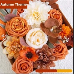 Artificial Flowers Combo Box Set for Wedding Bouquets Centerpieces Orange Flower