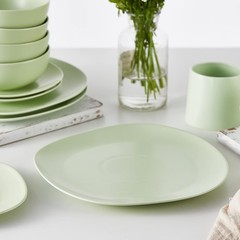 Stone Lain Delilah Dinner Plate 6-Piece Dish Set Porcelain Lime Green