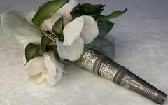 Bridal Bouquet Holder Fluted Rim Silver Plated Vintage Look
