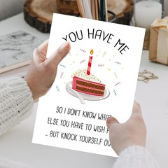 Funny Birthday Card for Him Her, Humor Birthday Card for Boyfriend, Girlfrien…