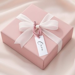 Dusty Rose Name Place Cards Chiffon Ribbon 1.57×3.54 Inch Wedding 50 PCS