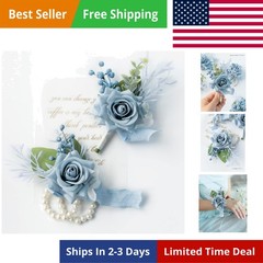 Wrist Corsage Wristlet and Boutonniere Set for Wedding Bridesmaid Mother Gran…