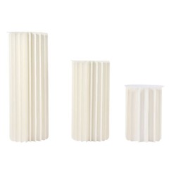 Foldable Honeycomb Cardboard Centerpiece Set 3pc With 30cm Acrylic Tops