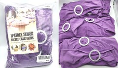 50 Spandex Slider Buckle Chair Bands Covers Silver Bling Wedding Party Purple