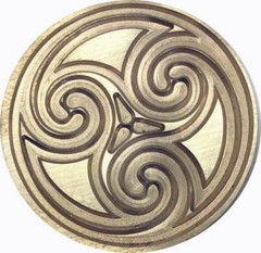 Celtic Triskele Spiral Wax Seal Stamp Head, 1.2″ diameter, Unique design!