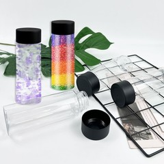 24 Pcs Sensory Bottles with Lids, 10 oz/ 300 ml Leakproof Clear 10 OZ, clear
