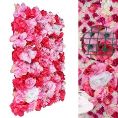 12x Artificial Flower Wall Rose Wall Diy For Wedding Background Wall Decor