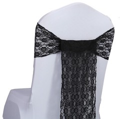 25/50/100/200 LACE Chair Sashes Tie Bow Shabby Victorian Wedding Party Reception