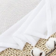 Chiffon Sheer Window Scarf Valance Curtains 18ft for Living Room Bedroom White
