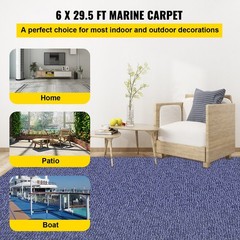 Deep Blue Marine Carpet 6 ft x 29.5 ft Marine Carpeting Marine Grade Carpet for