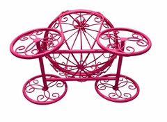 Cinderella Carriage Decorative Hot Pink Metal for Sweet 16 Party Centerpiece