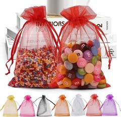 50 Pack Organza Bags 4 x 6 inch Small Bags Favor Bag Sheer Mesh Bag White Gift