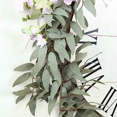 60-Inch long Frosted Green Artificial Willow Leaves Garland Wedding Decorations