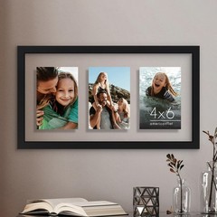 Americanflat 4×6 Collage Picture Frame with Shatter-Resistant Glass – Fits Th…