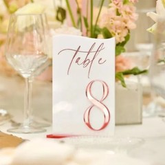 Wedding Table Numbers 3D Gold Mirror Table Numbers Wedding Table Decor